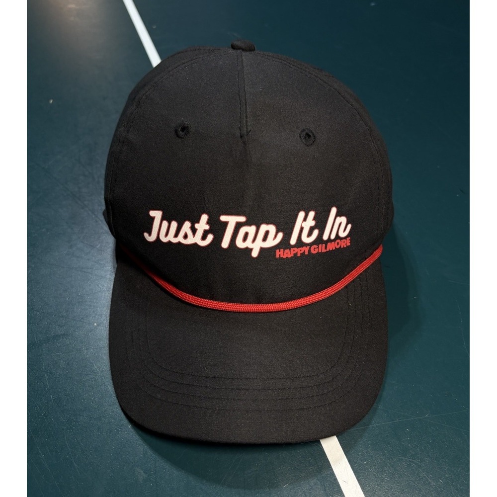 Happy Gilmore‎ Golf Baseball Hat Just Tap It In SnapBack Black Cap